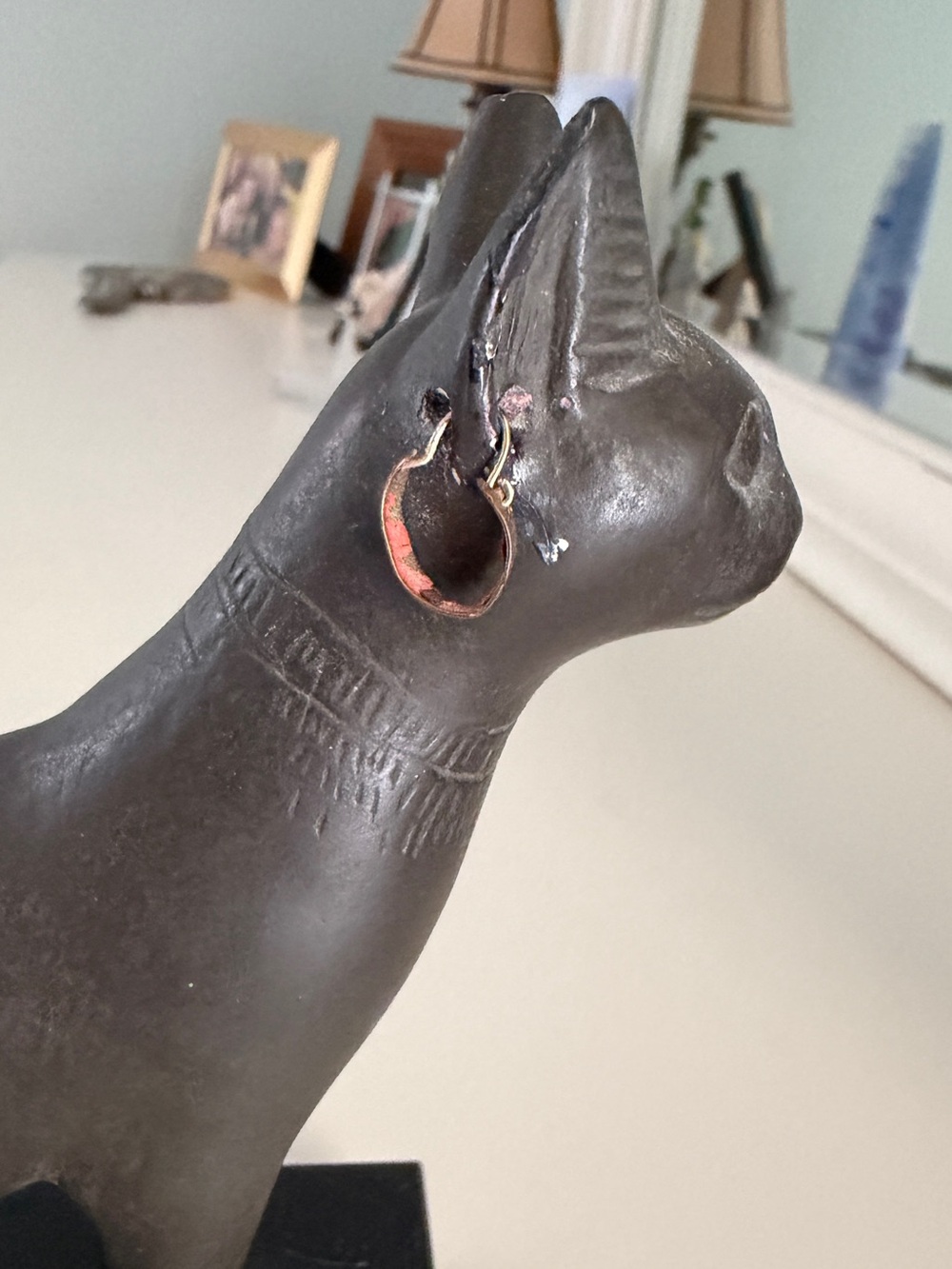 Vintage Egyptian Cat Goddess Bastet Figurine - Picture 6 of 7